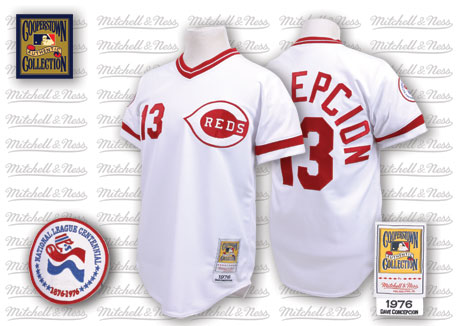 Cincinnati Reds 13 Dave Concepcion White MLB Jersey